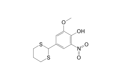 2-(3-Methoxy-4-hydroxy-5-nitrophenyl)-1,3-dithiane
