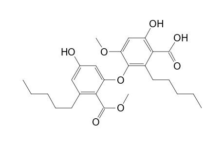 2-Amyl-3-(3-amyl-2-carbomethoxy-5-hydroxy-phenoxy)-6-hydroxy-4-methoxy-benzoic acid