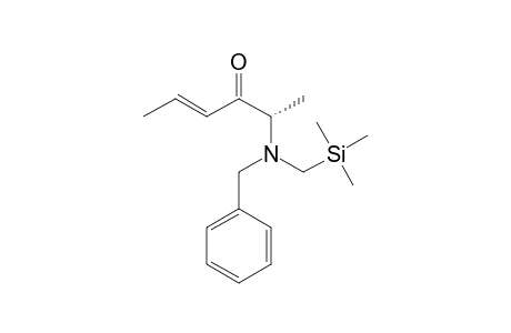 (+)-(2S,4E)-2-[N-Benzyl-N-(trimethylsilyl)methyl]amino-4-hexen-3-one