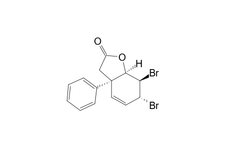 2(3H)-Benzofuranone, 6,7-dibromo-3a,6,7,7a-tetrahydro-3a-phenyl-, (3a.alpha.,6.alpha.,7.beta.,7a.alpha.)-(.+-.)-