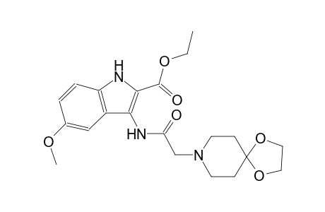 ethyl 3-[(1,4-dioxa-8-azaspiro[4.5]dec-8-ylacetyl)amino]-5-methoxy-1H-indole-2-carboxylate