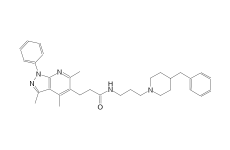 1H-pyrazolo[3,4-b]pyridine-5-propanamide, 3,4,6-trimethyl-1-phenyl-N-[3-[4-(phenylmethyl)-1-piperidinyl]propyl]-