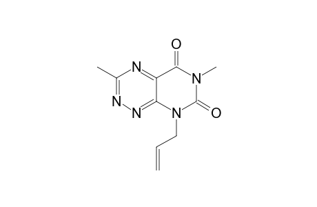 Pyrimido[5,4-e]-1,2,4-triazine-5,7(6H,8H)-dione,3,6-dimethyl-8-(2-propenyl)-