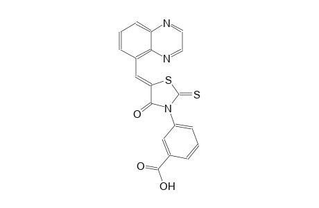 benzoic acid, 3-[(5Z)-4-oxo-5-(5-quinoxalinylmethylene)-2-thioxothiazolidinyl]-