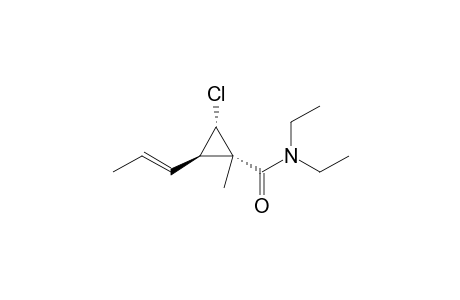 (1S*,2S*,3R*)-2-Chloro-N,N-diethyl-1-methyl-3-(propen-1-yl)cyclopropanecarboxamide