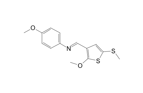 3-[(4'-Methoxyphenyl)iminomethyl]-2-methoxy-5-(methylsulfanyl)-thiophene