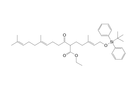 Ethyl (6E)-2-[(3E)-5-t-Butyldiphenylsiloxy-3-methyl-3-pentenyl]-7,11-dimethyl-3-oxo-6,10-dodecadienoate