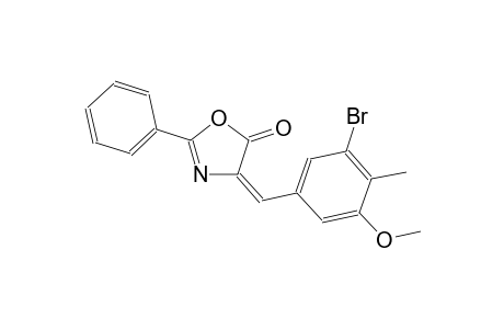 5(4H)-oxazolone, 4-[(3-bromo-5-methoxy-4-methylphenyl)methylene]-2-phenyl-, (4E)-