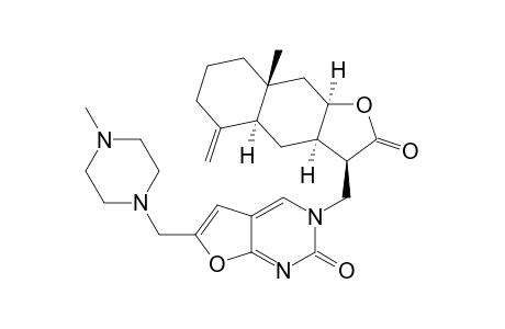 3-{[(3R,3aR,4aS,8aR,9aR)-8a-Methyl-5-methylidene-2-oxododecahydronaphtho[2,3-b]furan-3-yl]-methyl}-6-[(4-methylpiperazin-1-yl)methyl]furo[2,3-d]pyrimidin-2(3H)-one