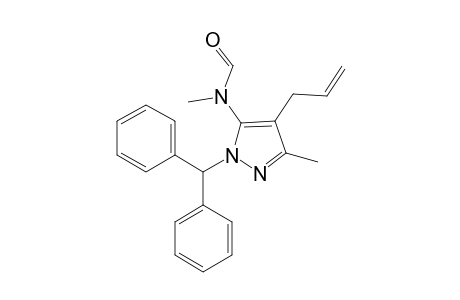N-[2-[di(phenyl)methyl]-5-methyl-4-prop-2-enylpyrazol-3-yl]-N-methylformamide