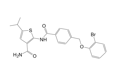 2-({4-[(2-bromophenoxy)methyl]benzoyl}amino)-5-isopropyl-3-thiophenecarboxamide