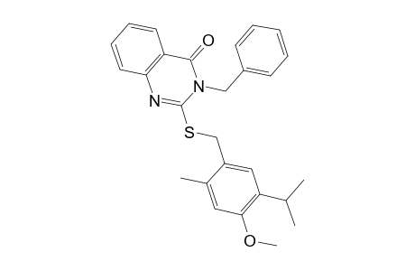 4(3H)-Quinazolinone, 2-[[[4-methoxy-2-methyl-5-(1-methylethyl)phenyl]methyl]thio]-3-(phenylmethyl)-