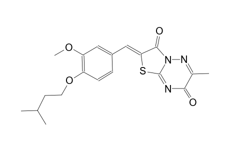7H-thiazolo[3,2-b][1,2,4]triazine-3,7(2H)-dione, 2-[[3-methoxy-4-(3-methylbutoxy)phenyl]methylene]-6-methyl-, (2Z)-