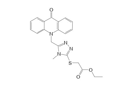 Acetic acid, 2-[[4-methyl-5-[[9-oxo-10(9H)-acridinyl]methyl]-4H-1,2,4-triazol-3-yl]thio]-, ethyl ester