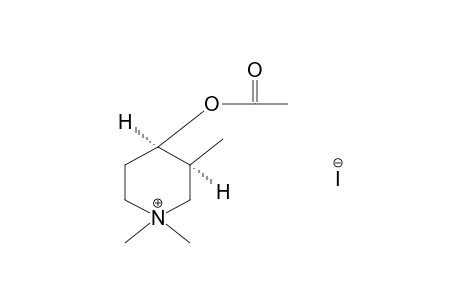 cis-4-HYDROXY-1,1,3-TRIMETHYLPIPERIDINIUM IODIDE, ACETATE