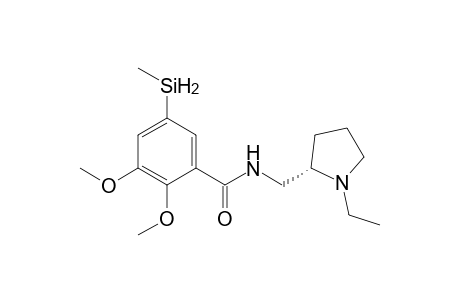 (-)-(S)-N-[(1-ethylpyrrolidin-2-yl)methyl]-2,3-dimethoxy-5-(methylsilyl)benzamide