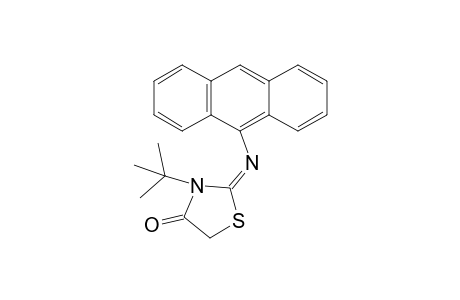 3-t-butyl-2-(anthracen-9'-yl)imino-1,3-thiazolidin-4-ones