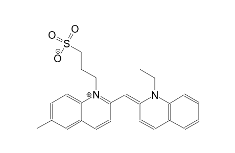 (E)-3-(2-((1-ethylquinolin-2(1H)-ylidene)methyl)-6-methylquinolin-1-ium-1-yl)propane-1-sulfonate