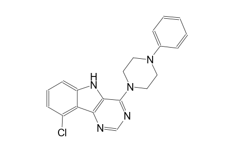 9-chloro-4-(4-phenyl-1-piperazinyl)-5H-pyrimido[5,4-b]indole