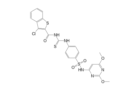 4-[({[(3-chloro-1-benzothien-2-yl)carbonyl]amino}carbothioyl)amino]-N-(2,6-dimethoxy-4-pyrimidinyl)benzenesulfonamide