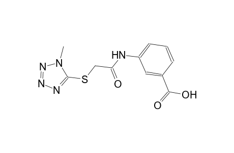 3-({[(1-methyl-1H-tetraazol-5-yl)sulfanyl]acetyl}amino)benzoic acid