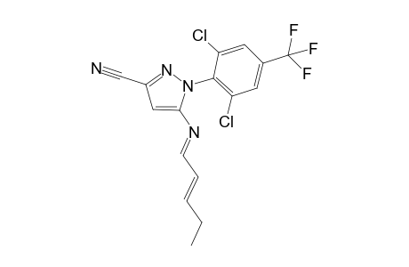 1-(2,6-Dichloro-4-(trifluoromethyl)phenyl)-5-((E)-((E)-pent-2-enylidene)amino)-1H-pyrazole-3-carbonitrile