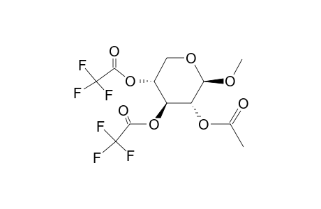 Methyl 2-O-acetyl-3,4-bis-O-(trifluoroacetyl)pentopyranoside