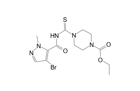ethyl 4-({[(4-bromo-1-methyl-1H-pyrazol-5-yl)carbonyl]amino}carbothioyl)-1-piperazinecarboxylate