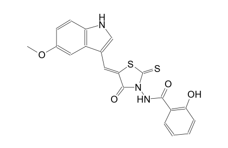 benzamide, 2-hydroxy-N-[(5Z)-5-[(5-methoxy-1H-indol-3-yl)methylene]-4-oxo-2-thioxothiazolidinyl]-