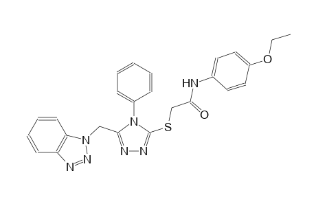 2-{[5-(1H-1,2,3-benzotriazol-1-ylmethyl)-4-phenyl-4H-1,2,4-triazol-3-yl]sulfanyl}-N-(4-ethoxyphenyl)acetamide