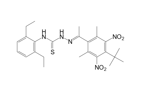 1-(4-tert-butyl-3,5-dinitro-α,2,6-trimethylbenzylidene)-4-(2,6-diethylphenyl)-3-thiosemicarbazide