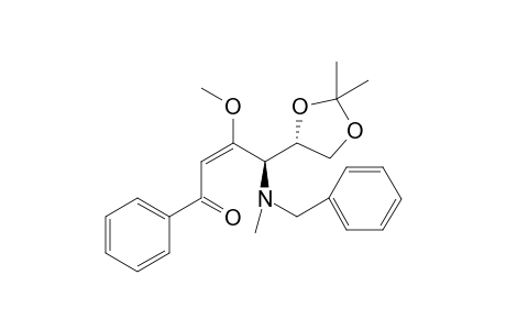 (4R,4'S)-4-(Benzylmethylamino)-4-(2',2'-dimethyl-1,3-dioxolan-4'-yl)-3-methoxy-1-phenylbut-2-en-1-one