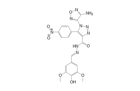 1-(4-amino-1,2,5-oxadiazol-3-yl)-N'-[(E)-(4-hydroxy-3,5-dimethoxyphenyl)methylidene]-5-(4-nitrophenyl)-1H-1,2,3-triazole-4-carbohydrazide