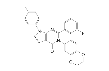 4H-pyrazolo[3,4-d]pyrimidin-4-one, 5-(2,3-dihydro-1,4-benzodioxin-6-yl)-6-(3-fluorophenyl)-1,5-dihydro-1-(4-methylphenyl)-
