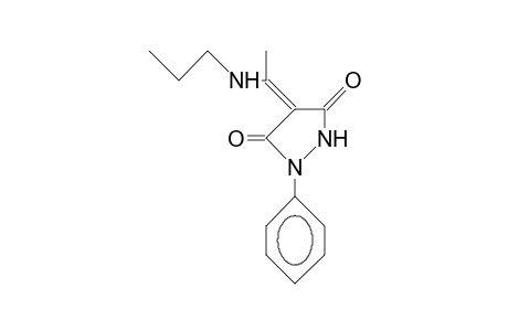 1-Phenyl-4-(1-propylamino-ethylidene)-3,5-parazolidinedione isom.A