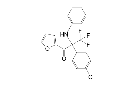 3,3,3-Trifluoro-1-(furan-2-yl)-2-(4-chlorophenyl)-2-(phenylamino)propan-1-one