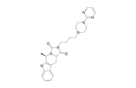 (-)-(5S,11AS)-5-METHYL-2-(4-[4-(2-PYRIMIDINYL)-1-PIPERAZINYL]-BUTYL)-5,6,11,11A-TETRAHYDRO-1H-IMIDAZO-[1',5':1,6]-PYRIDO-[3,4-B]-INDOLE-1,3(2H)-DIONE