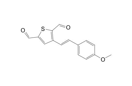 (E)-3-(2-(4-Methoxyphenyl)vinyl)thiophene-2,5-dicarbaldehyde