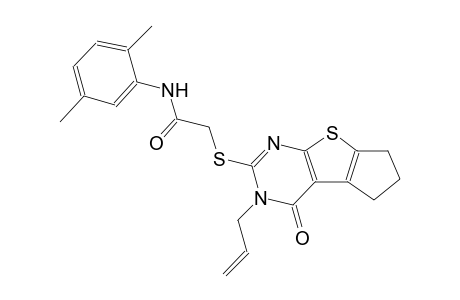 acetamide, N-(2,5-dimethylphenyl)-2-[[3,5,6,7-tetrahydro-4-oxo-3-(2-propenyl)-4H-cyclopenta[4,5]thieno[2,3-d]pyrimidin-2-yl]thio]-