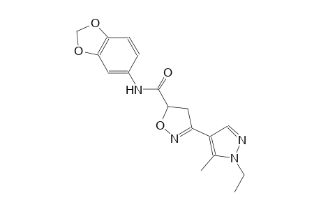 5-isoxazolecarboxamide, N-(1,3-benzodioxol-5-yl)-3-(1-ethyl-5-methyl-1H-pyrazol-4-yl)-4,5-dihydro-