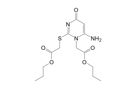 Propyl 2-[6-amino-4-oxo-2-(2-oxo-2-propoxy-ethyl)sulfanyl-pyrimidin-1-yl]acetate