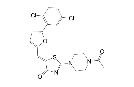 (5Z)-2-(4-acetyl-1-piperazinyl)-5-{[5-(2,5-dichlorophenyl)-2-furyl]methylene}-1,3-thiazol-4(5H)-one