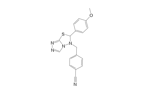 4-[[6-(4-methoxyphenyl)-6H-[1,2,4]triazolo[3,4-b][1,3,4]thiadiazol-5-yl]methyl]benzenecarbonitrile