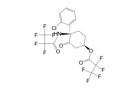 Propanoic acid, pentafluoro-, 4-(2-chlorophenyl)-3-oxo-4-[(2,2,3,3,3-pentafluoro-1-oxopropyl)amino]cyclohexyl ester, cis-