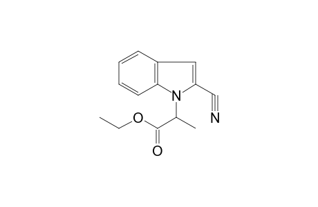 1H-Indole-1-acetic acid, 2-cyano-.alpha.-methyl-, ethyl ester