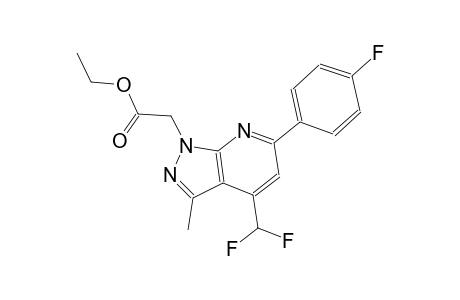 1H-pyrazolo[3,4-b]pyridine-1-acetic acid, 4-(difluoromethyl)-6-(4-fluorophenyl)-3-methyl-, ethyl ester