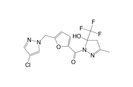1-{5-[(4-chloro-1H-pyrazol-1-yl)methyl]-2-furoyl}-3-methyl-5-(trifluoromethyl)-4,5-dihydro-1H-pyrazol-5-ol