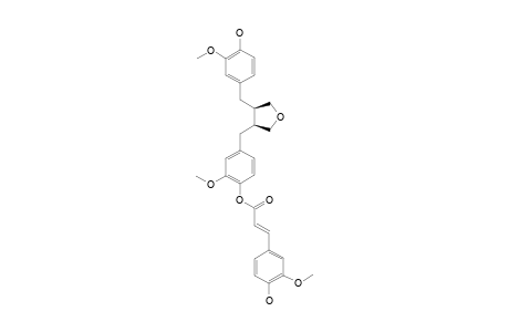 (ERYTHRO)-(+/-)-DIVANILLYLTETRAHYDROFURAN-FERULATE