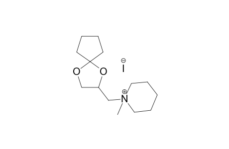 1-(1,4-dioxaspiro[4.4]non-2-ylmethyl)-1-methylpiperidinium iodide