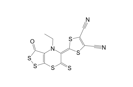 3-Oxo-4-ethyl-5-(4,5-dicyano-1,3-dithiol-2-ylidenyl)[1,2]dithiolo[3,4-b][1,4]thiazin-6-thione